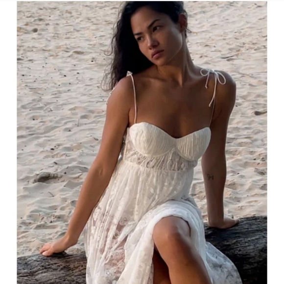 For Love And Lemons Dresses & Skirts - 🍋For Love & Lemons Lorena White Lace Maxi Dress